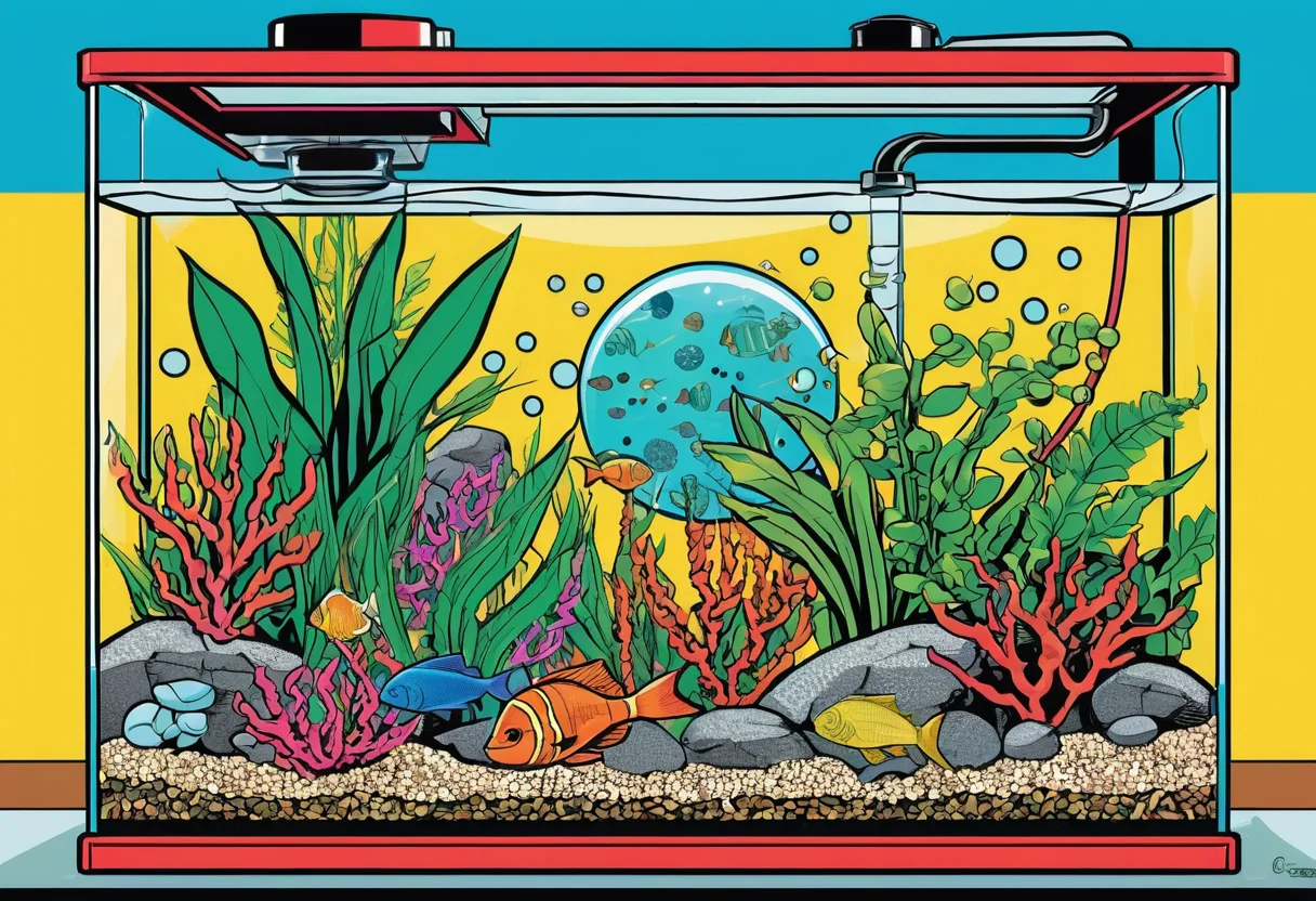 Komplettes Aquarium Einrichtungsset mit Kies, Pflanzen und Technik für Anfänger