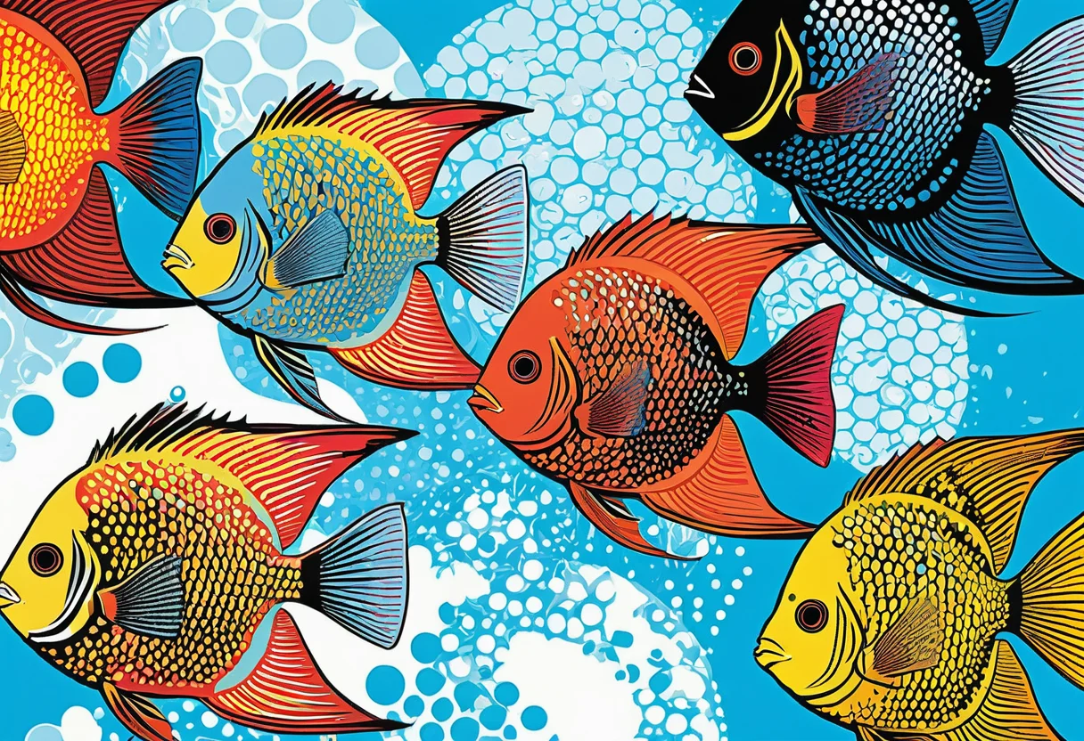 Anspruchsvolle Aquarienfische wie Diskus und Skalare im Gesellschaftsbecken